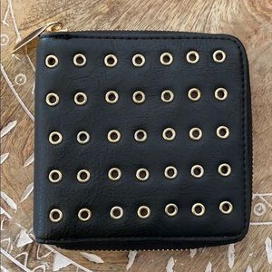 Deux lux studded/grommets wallet! Vegan leather
